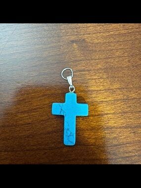 turquoise charm  Pendant - Blue Stone